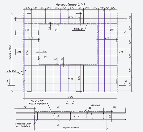 Схема армирования